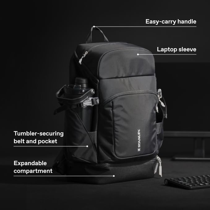 STANLEY Vitalize Bag | Hydration Bag with Drinkware Compartment | Adjustable Strap | Multiple Storage Pockets | Durable Recycled Fabric