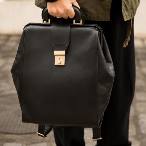 Time Resistance Leather Backpack Travel Bag Carry On Business Canvas Rucksack Unisex