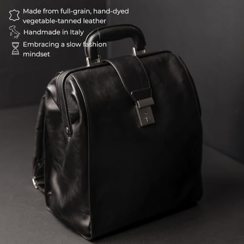 Time Resistance Leather Backpack Travel Bag Carry On Business Canvas Rucksack Unisex