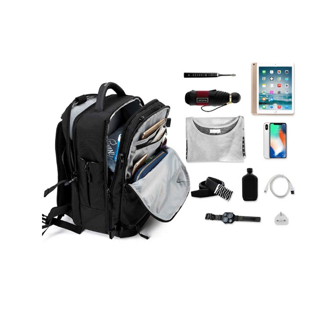 ASWRTYJO Black travel bag, simple and generous, easy to clean, large capacity, wear resistant and dirt, it can be carried when traveling