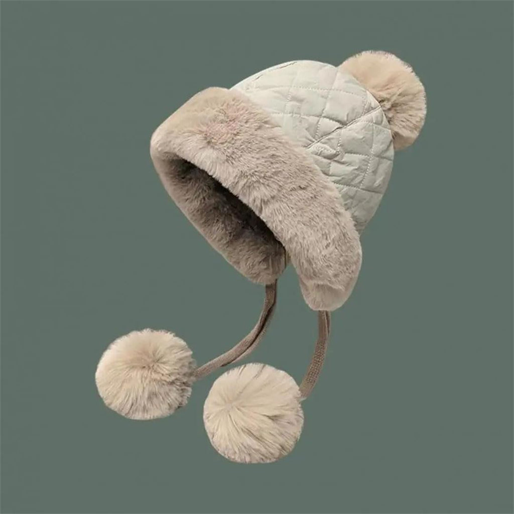 Women's Winter Quilted Hat Beanie Warm Outdoor Casual Cold Weather Cap