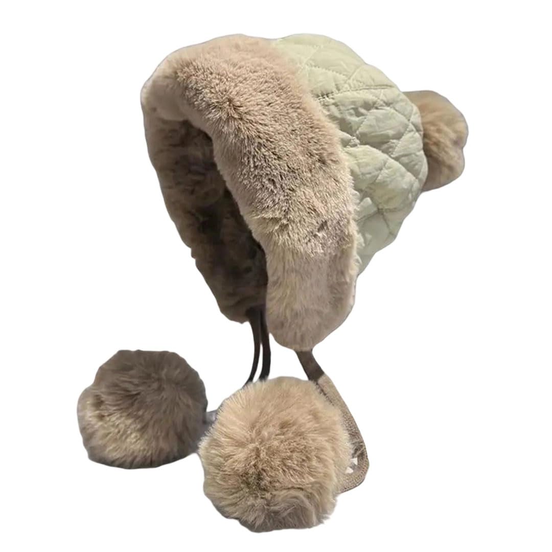 Women's Winter Quilted Hat Beanie Warm Outdoor Casual Cold Weather Cap