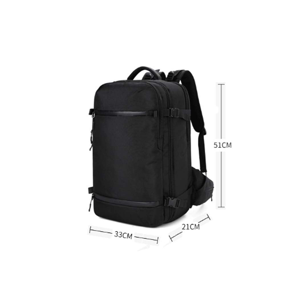 ASWRTYJO Black travel bag, simple and generous, easy to clean, large capacity, wear resistant and dirt, it can be carried when traveling