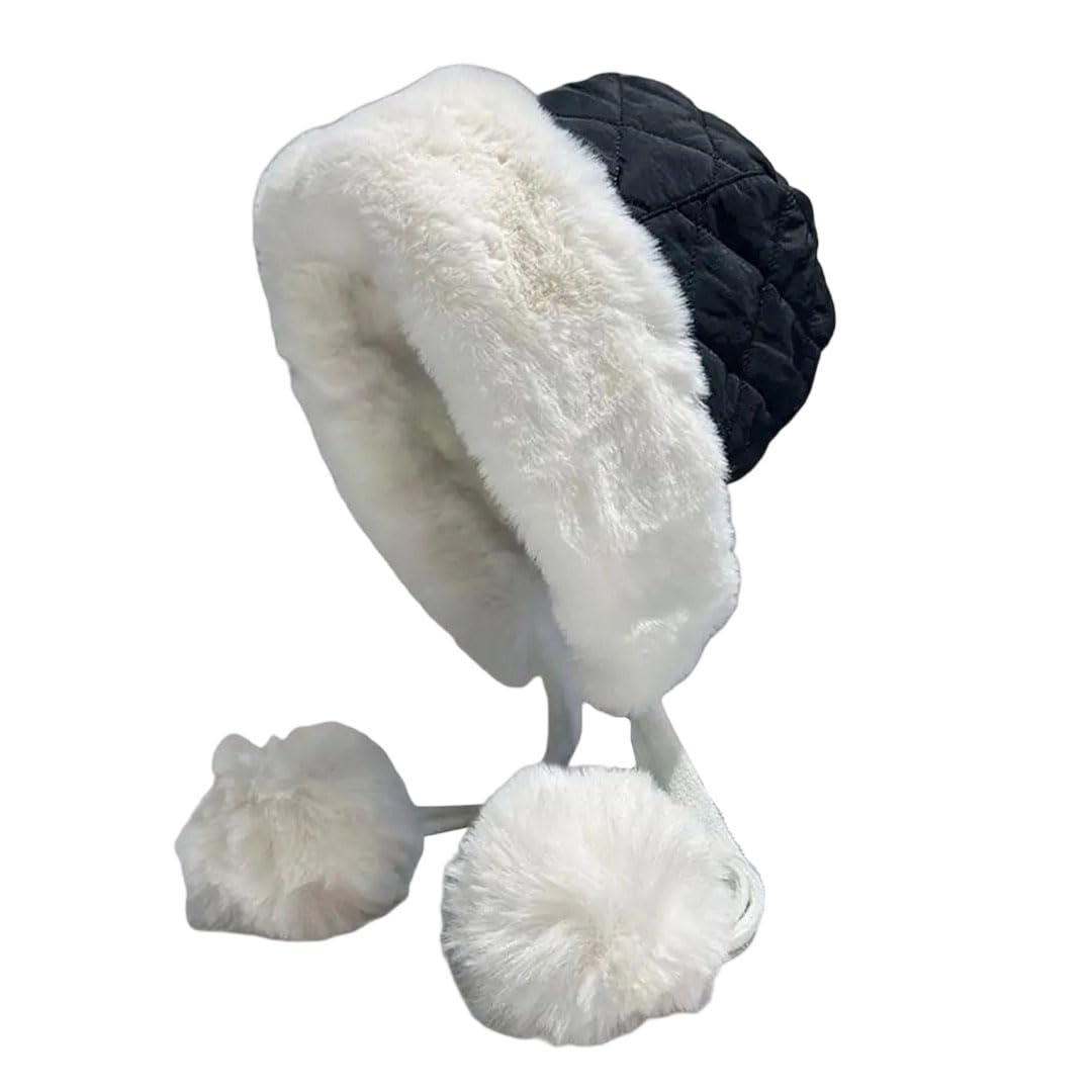Women's Winter Quilted Hat Beanie Warm Outdoor Casual Cold Weather Cap