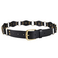 DDYYDS Western Cowboy Belt Women's Retro Black Rivet Versatile Jeans Belts