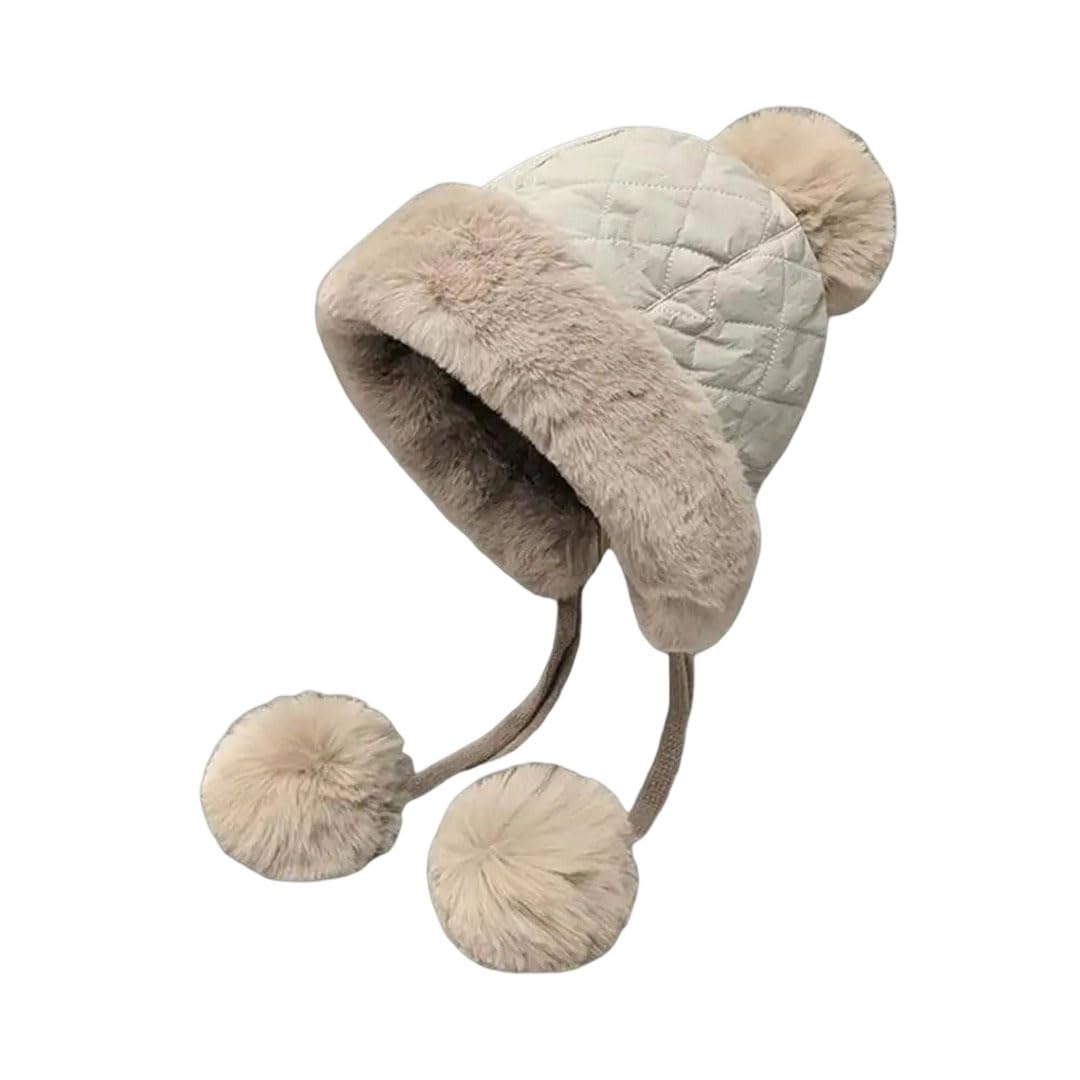 Women's Winter Quilted Hat Beanie Warm Outdoor Casual Cold Weather Cap