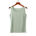 Basic Tee Tops Women Sleeveless Tank Casual T Shirt Vest Seamless Sexy Cool Clothing(2X-Lcode) Gray