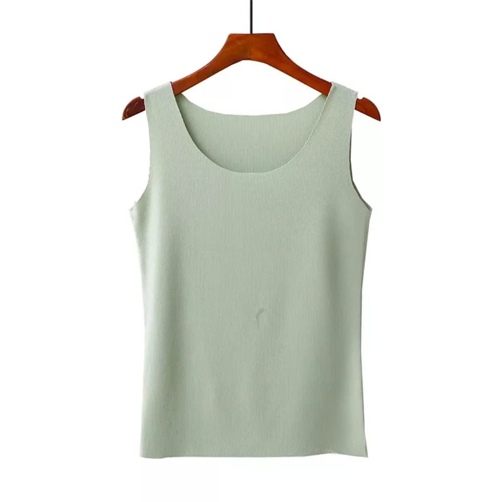 Basic Tee Tops Women Sleeveless Tank Casual T Shirt Vest Seamless Sexy Cool Clothing(2X-Lcode) Gray