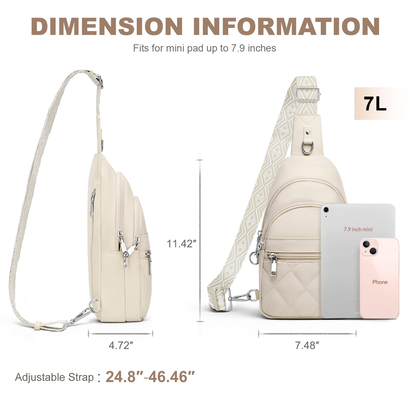 SYTRAH Sling Bag for Women, Anti-Theft RFID Crossbody Purse Travel