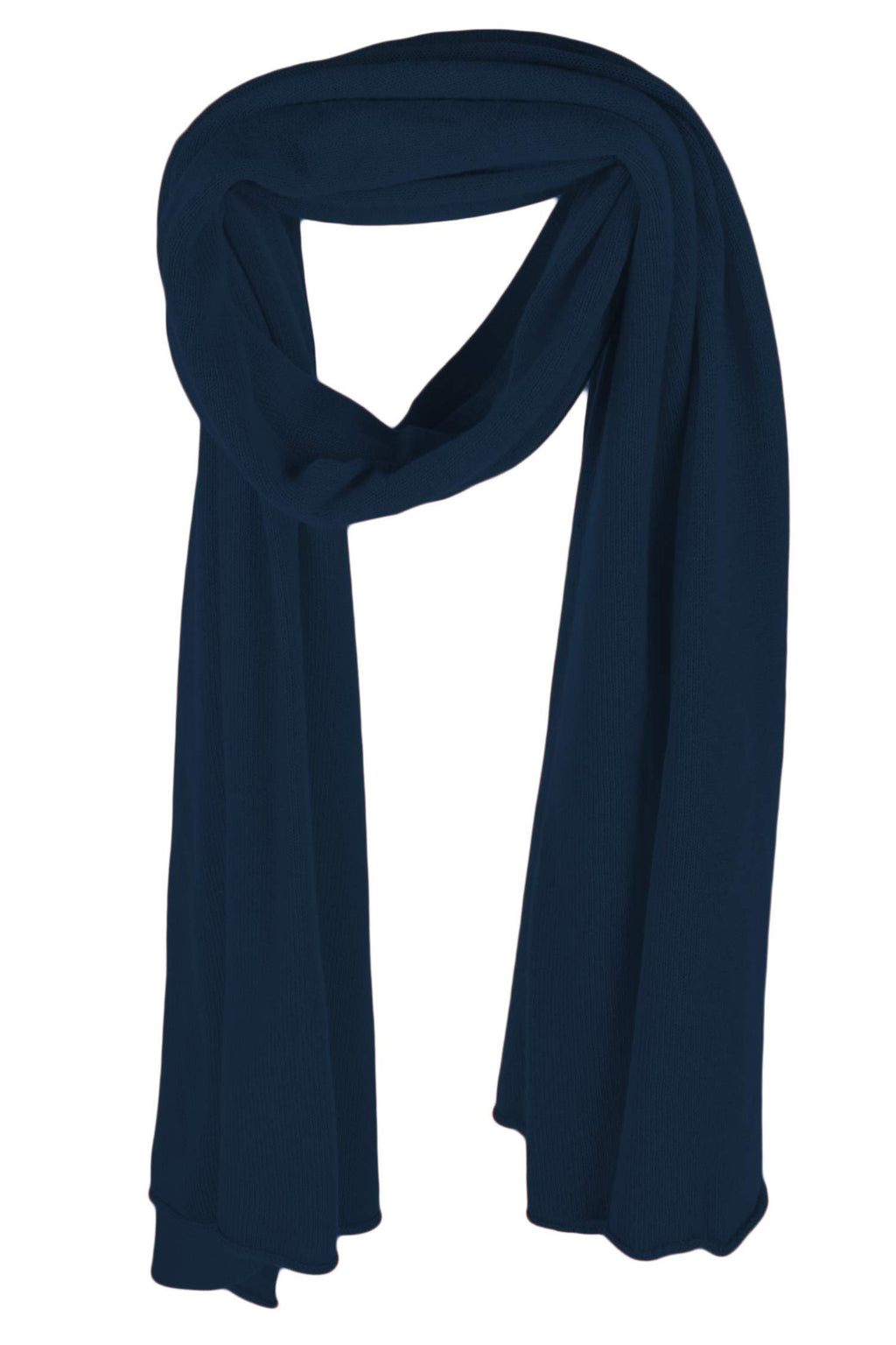 Love Cashmere Women's 100% Cashmere Wrap Scarf, Navy Blue