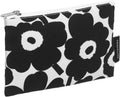 MARIMEKKO Kaika Mini Unikko Terry Cotton Cosmetic Pouch (Black) – Floral Cosmetic Pouch to Include in your Travel Essentials – 8 in x 6 in