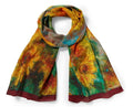 Met Museum Monet Sunflowers Oblong Silk Scarf, 64-Inch