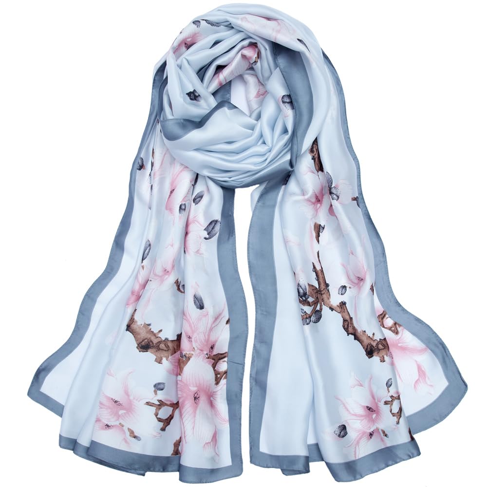 Silk Satin Large Hair Wrap & Neck Scarf for Women