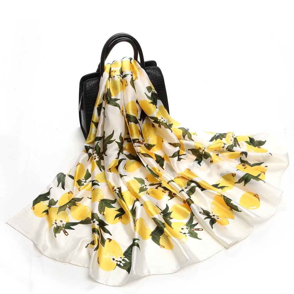 Silk Satin Large Hair Wrap & Neck Scarf for Women