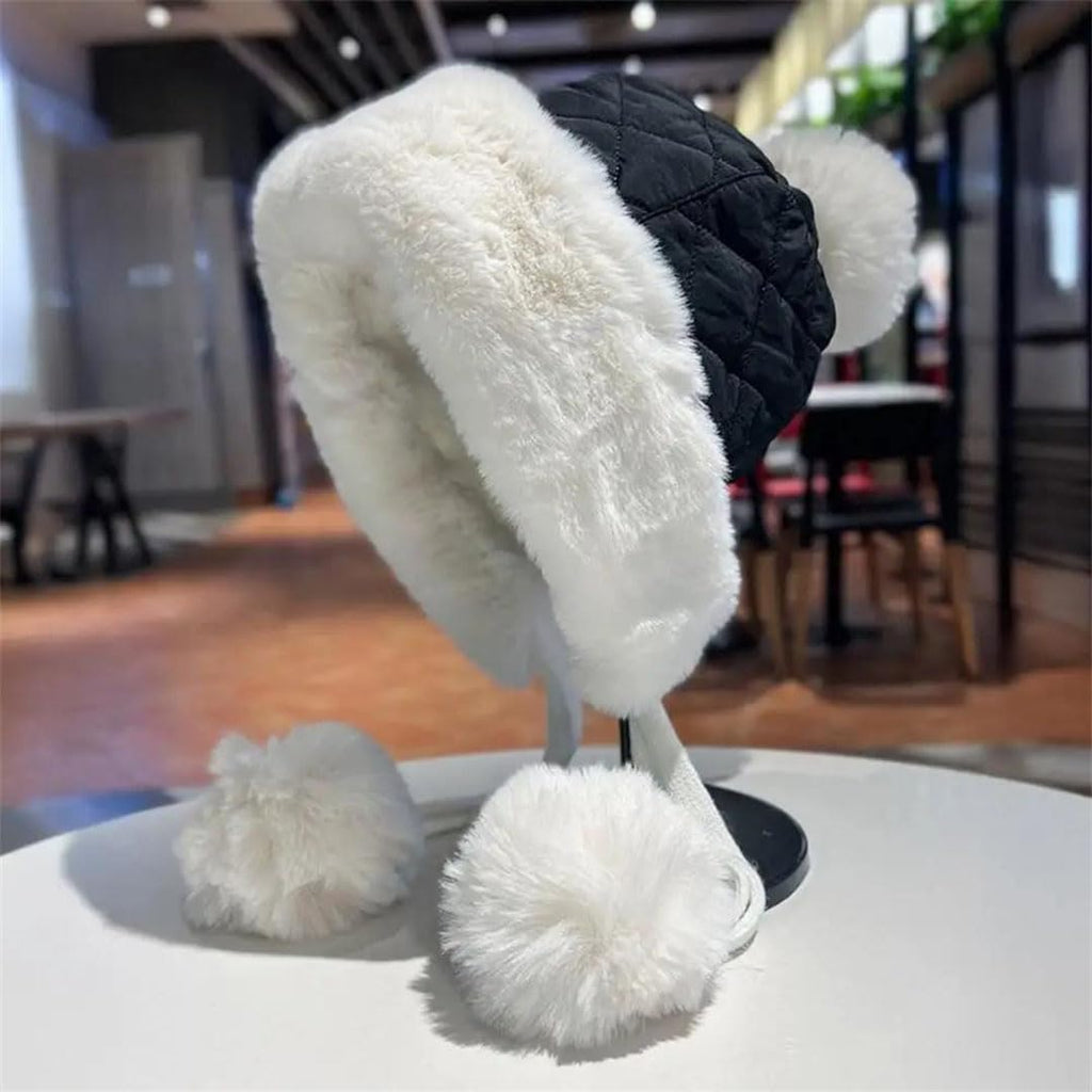 Women's Winter Quilted Hat Beanie Warm Outdoor Casual Cold Weather Cap