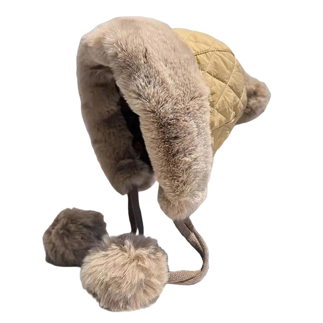 Women's Winter Quilted Hat Beanie Warm Outdoor Casual Cold Weather Cap