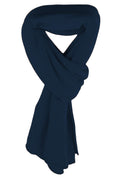 Love Cashmere Women's 100% Cashmere Wrap Scarf, Navy Blue
