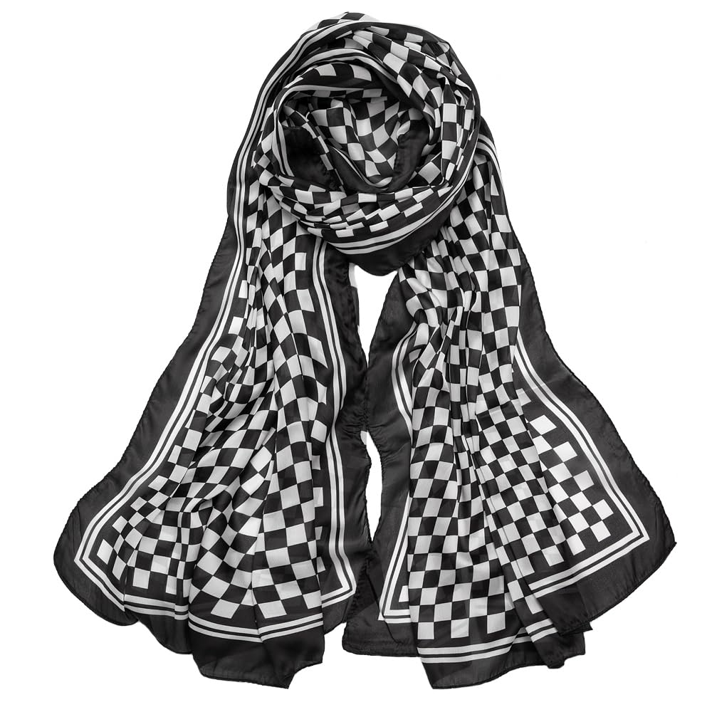 Silk Satin Large Hair Wrap & Neck Scarf for Women