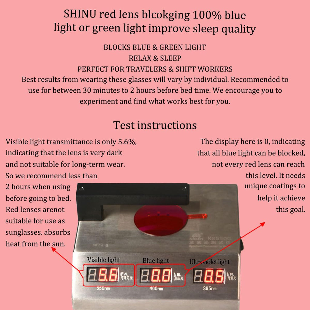 Sleep Better Red & Yellow Lens Blue Light Blocking Glasses