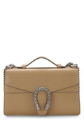 Gucci Pre-Loved Dionysus Small Beige Leather Shoulder Bag