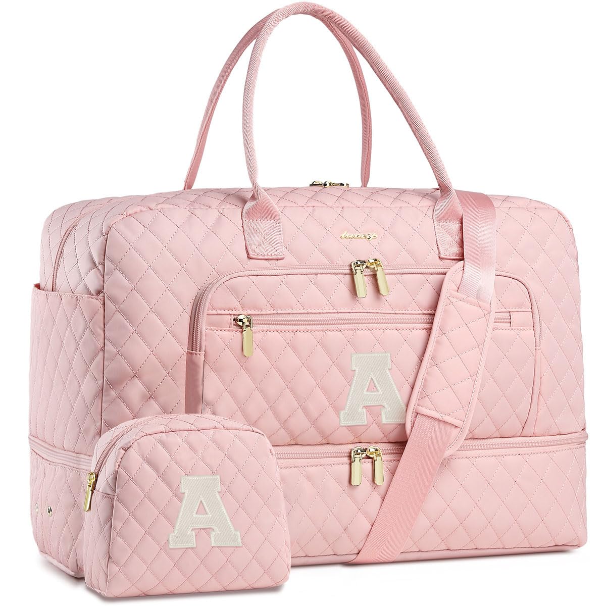 Large Women Travel Duffle Bag - Carry on Overnight Bags Weekend Travel Duffel Tote Bag with Wet Pocket Toiletry Weekender
