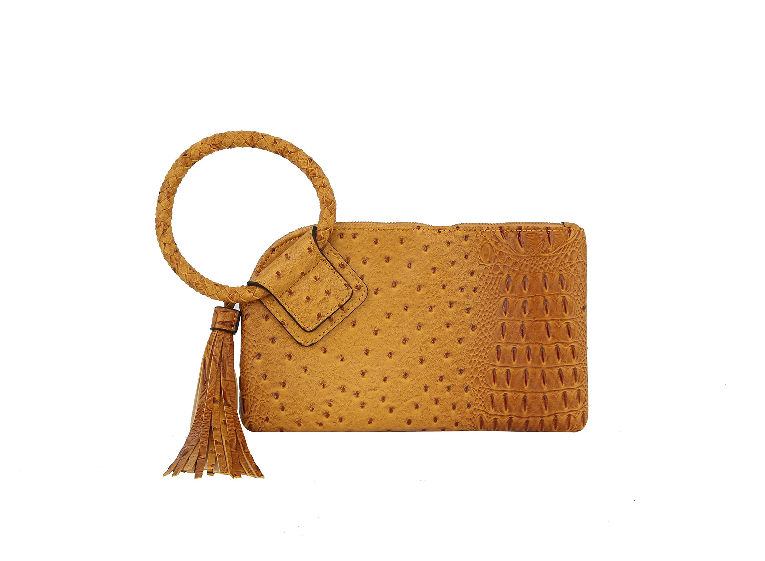Womens Clutch Purse Wristlet Wallet Evening w/Hand Strap Casual Formal Vegan Leather - Metro Muse