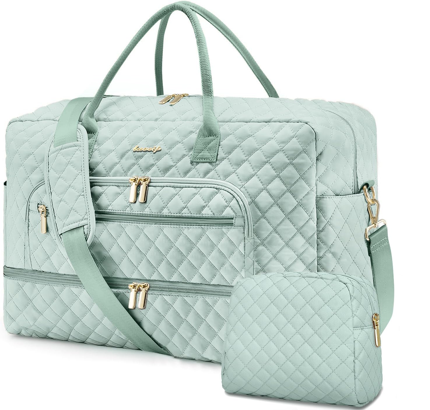 Large Women Travel Duffle Bag - Carry on Overnight Bags Weekend Travel Duffel Tote Bag with Wet Pocket Toiletry Weekender