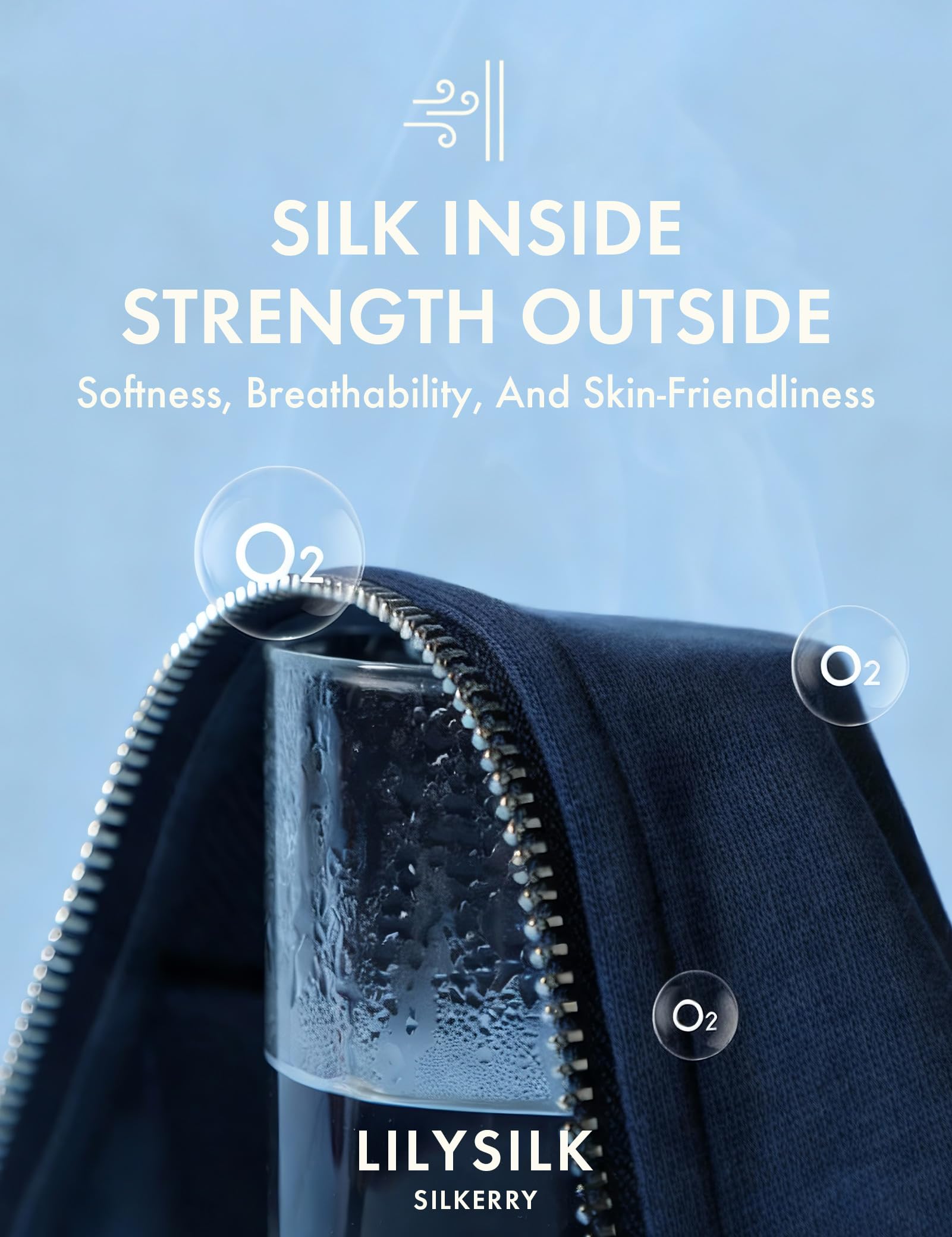 LilySilk Women's Silk Terry Sweatshirt Fleece Zip Up Oversized Hoodie with Blanket Stitch Hooded Jacket for Ladies Sports