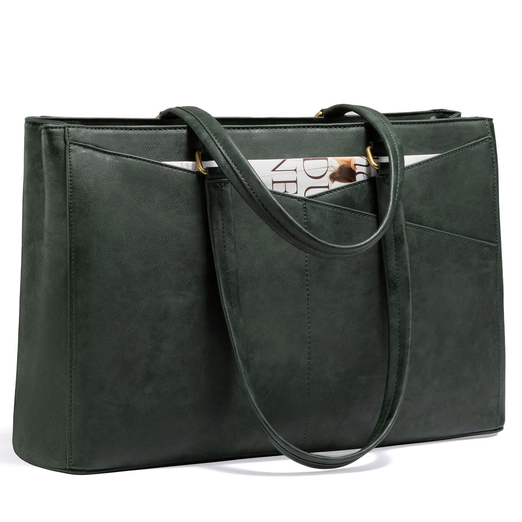 LOVEVOOK Laptop Tote Bag for Women,Leather Work Computer Briefcase Bag