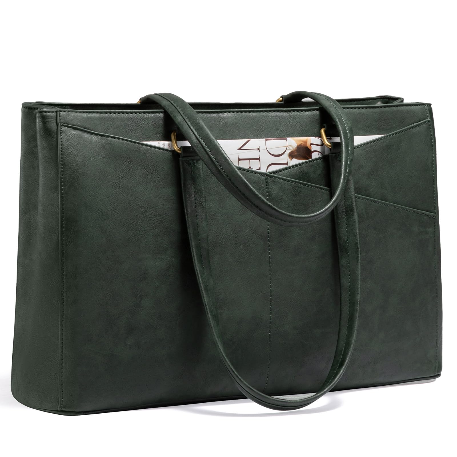 LOVEVOOK Laptop Tote Bag for Women,Leather Work Computer Briefcase Bag
