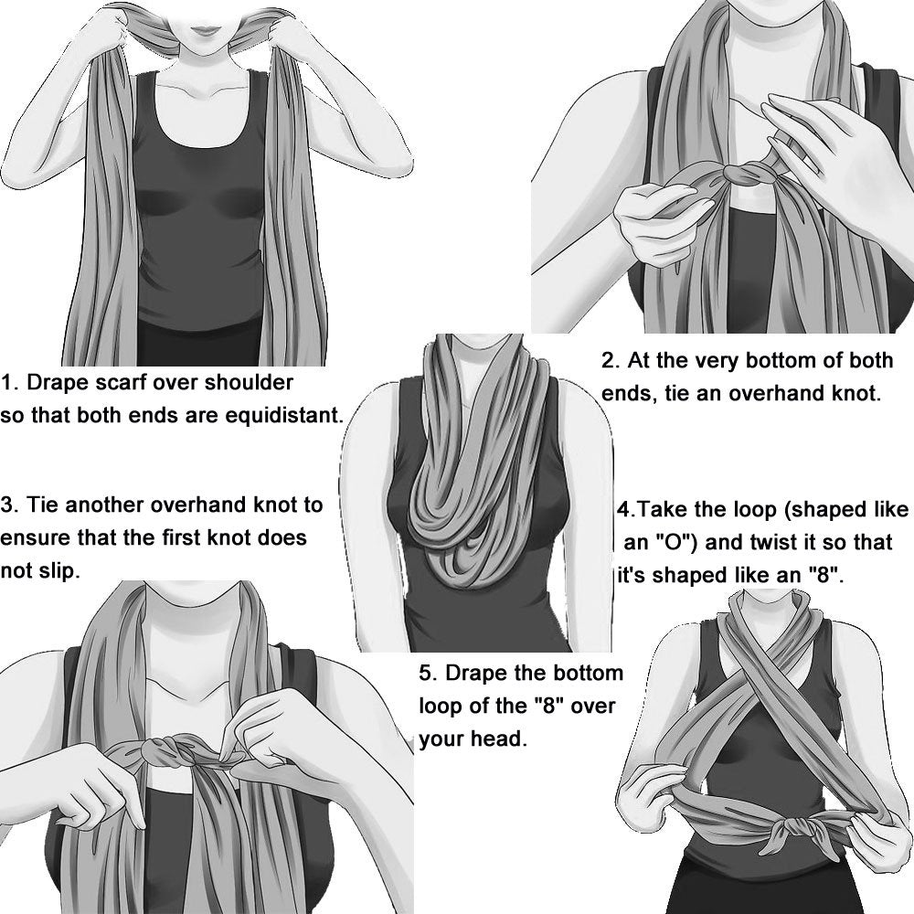 Silk Satin Large Hair Wrap & Neck Scarf for Women