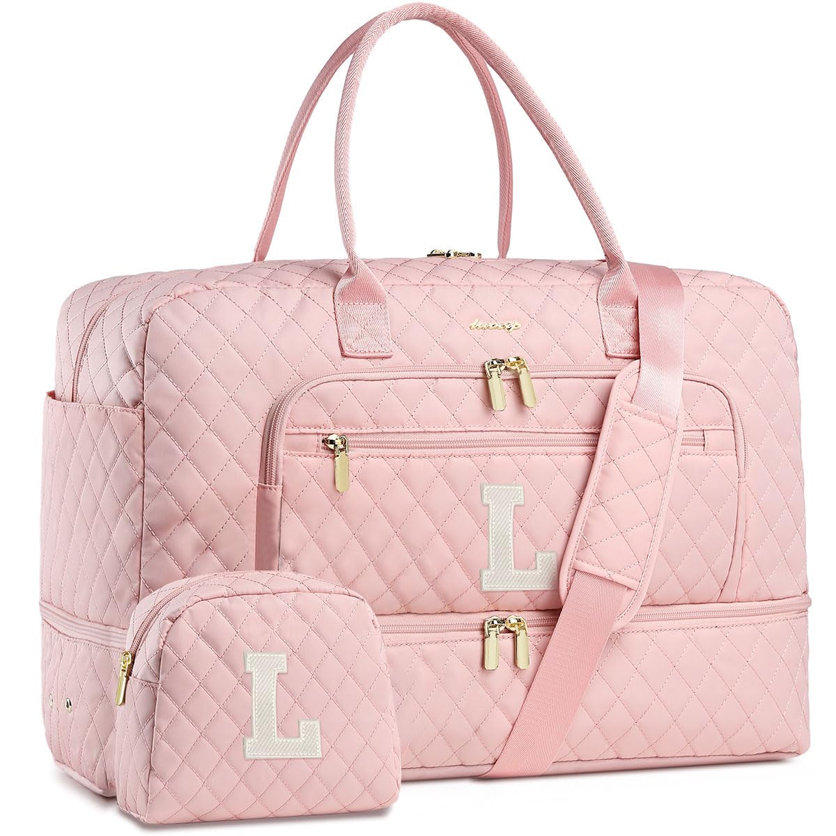 Large Women Travel Duffle Bag - Carry on Overnight Bags Weekend Travel Duffel Tote Bag with Wet Pocket Toiletry Weekender