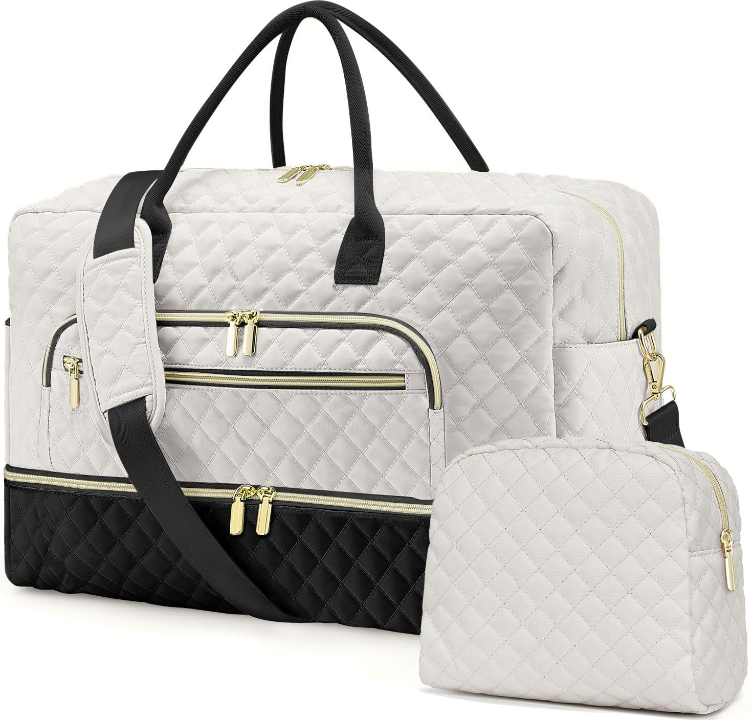 Large Women Travel Duffle Bag - Carry on Overnight Bags Weekend Travel Duffel Tote Bag with Wet Pocket Toiletry Weekender