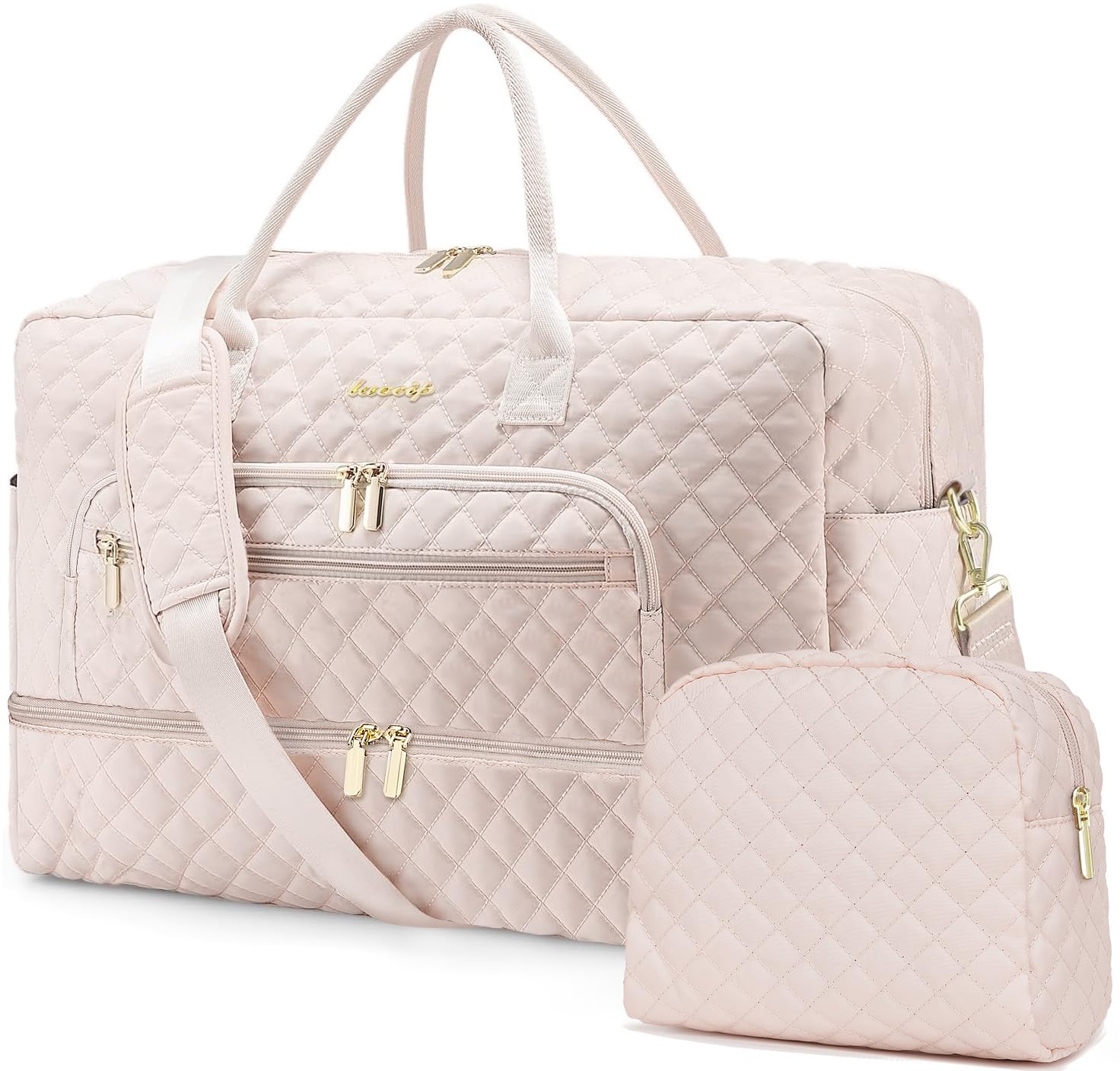 Large Women Travel Duffle Bag - Carry on Overnight Bags Weekend Travel Duffel Tote Bag with Wet Pocket Toiletry Weekender