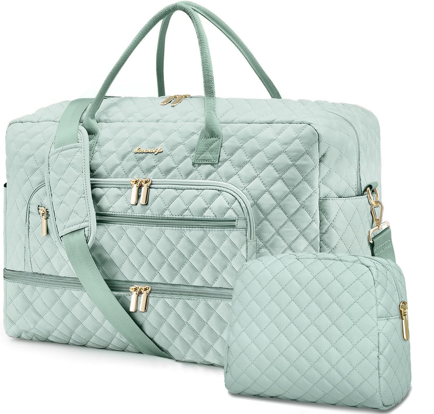 Large Women Travel Duffle Bag - Carry on Overnight Bags Weekend Travel Duffel Tote Bag with Wet Pocket Toiletry Weekender