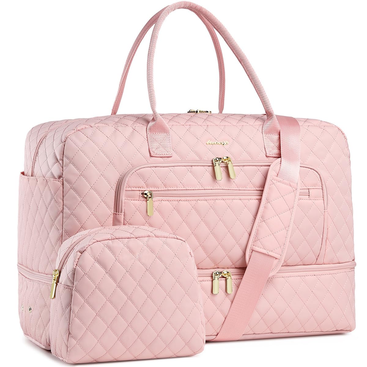 Large Women Travel Duffle Bag - Carry on Overnight Bags Weekend Travel Duffel Tote Bag with Wet Pocket Toiletry Weekender