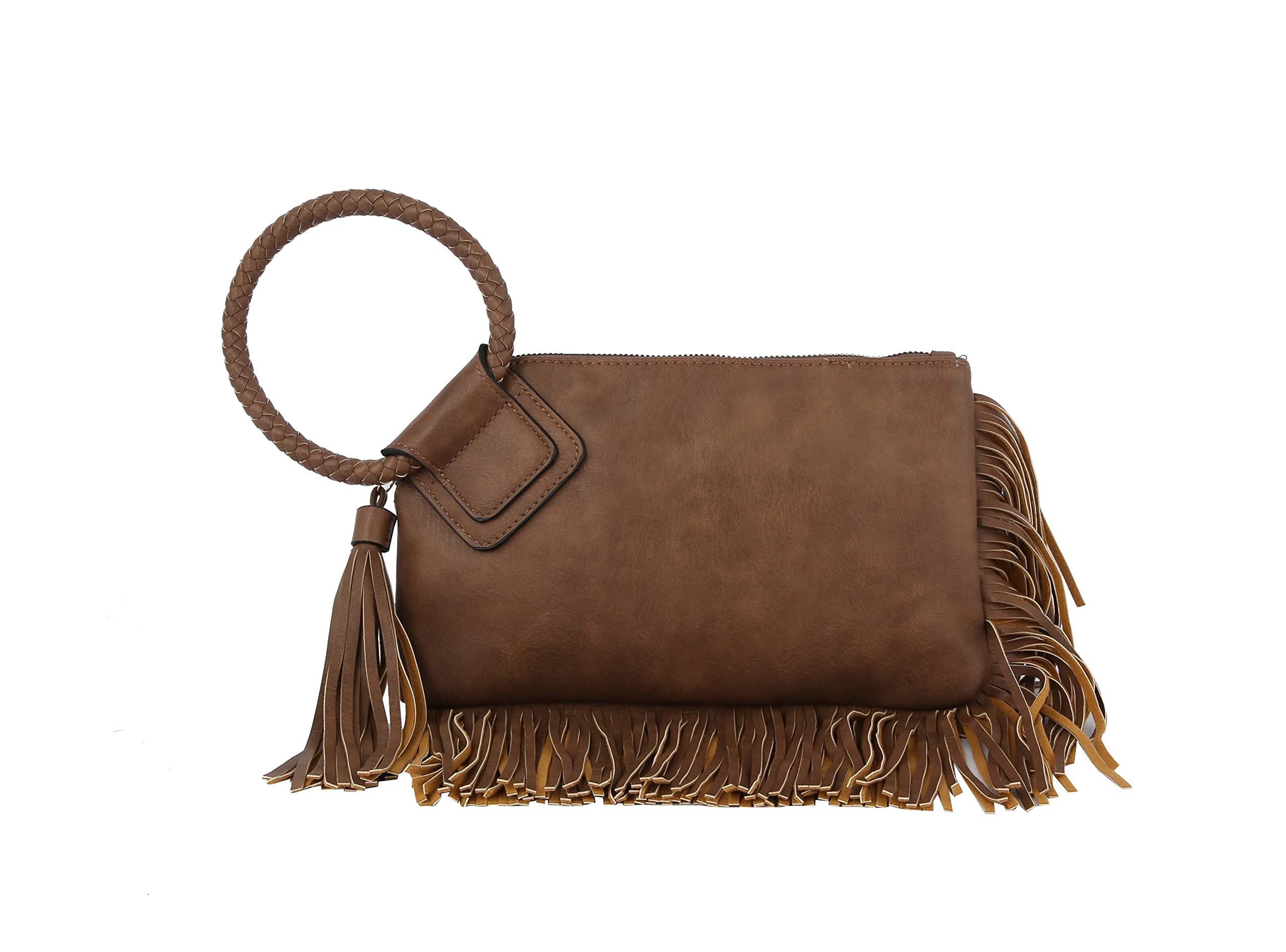 Womens Clutch Purse Wristlet Wallet Evening w/Hand Strap Casual Formal Vegan Leather - Metro Muse
