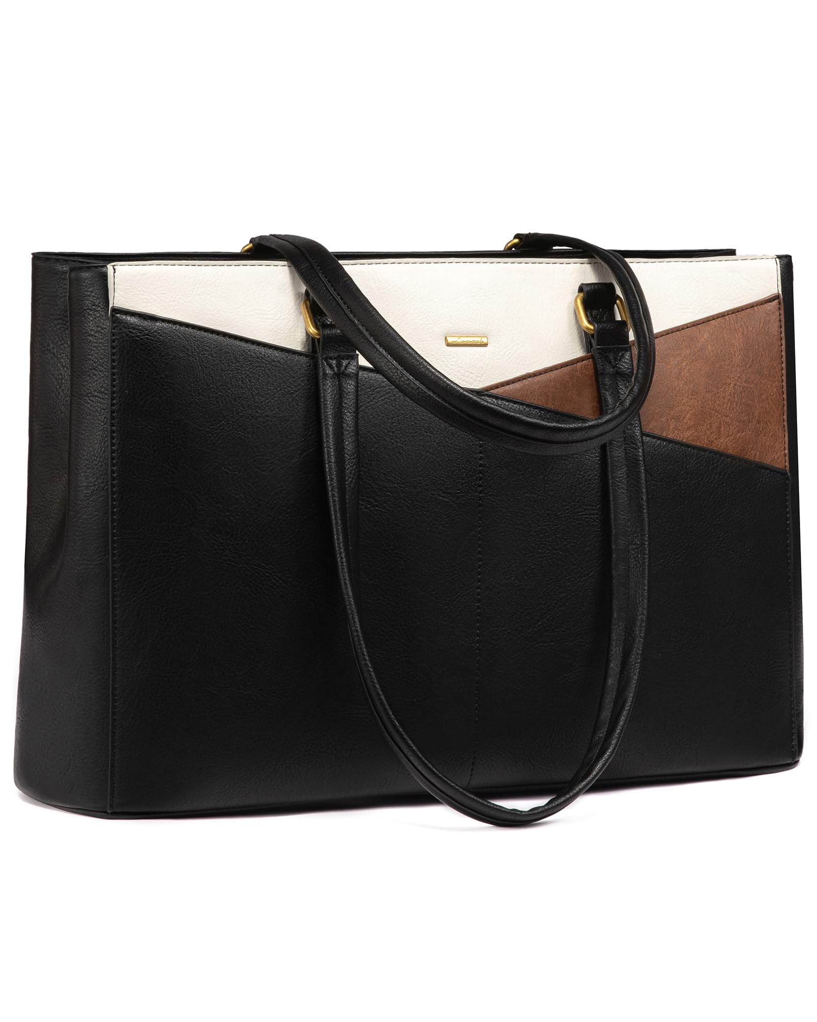 LOVEVOOK Laptop Tote Bag for Women,Leather Work Computer Briefcase Bag