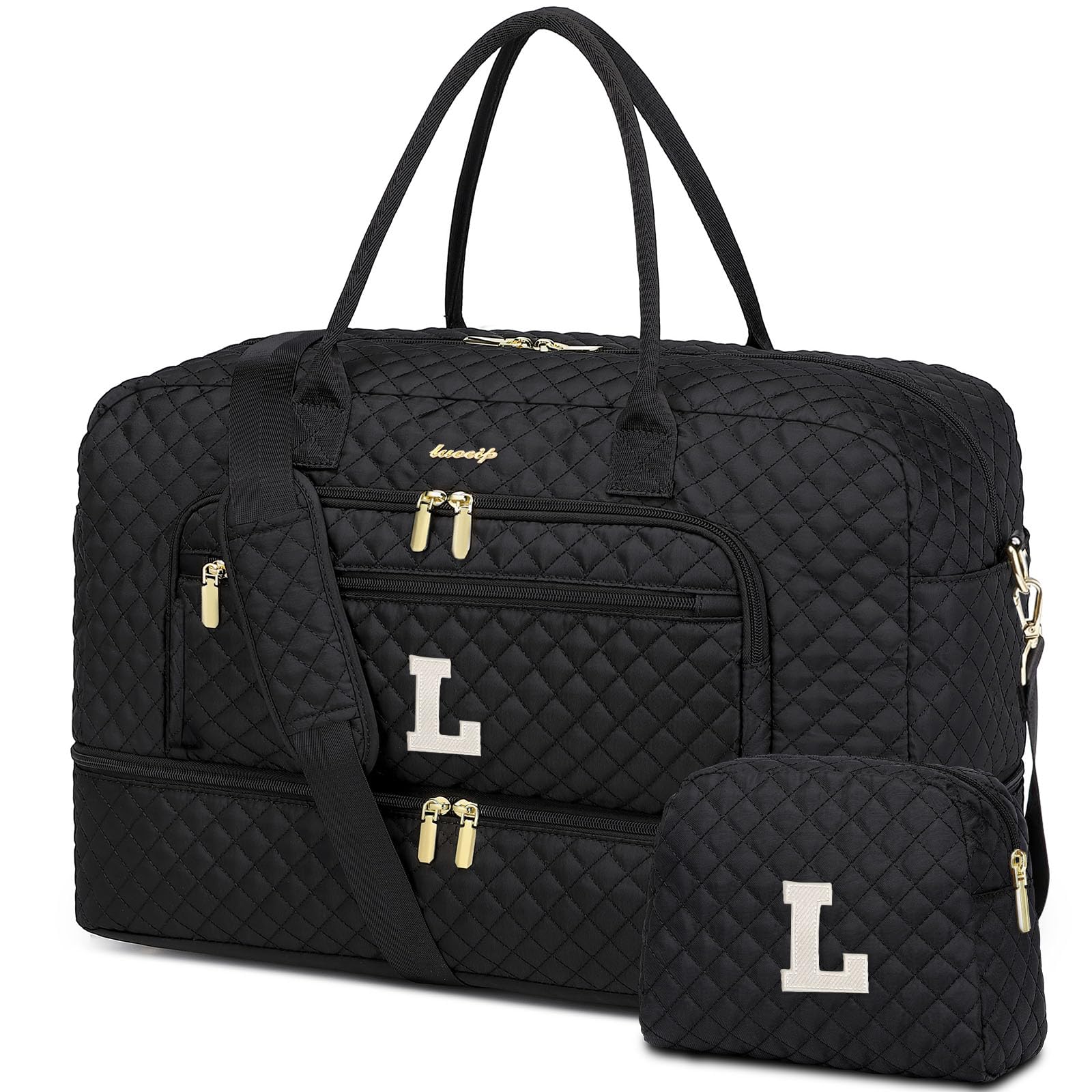 Large Women Travel Duffle Bag - Carry on Overnight Bags Weekend Travel Duffel Tote Bag with Wet Pocket Toiletry Weekender