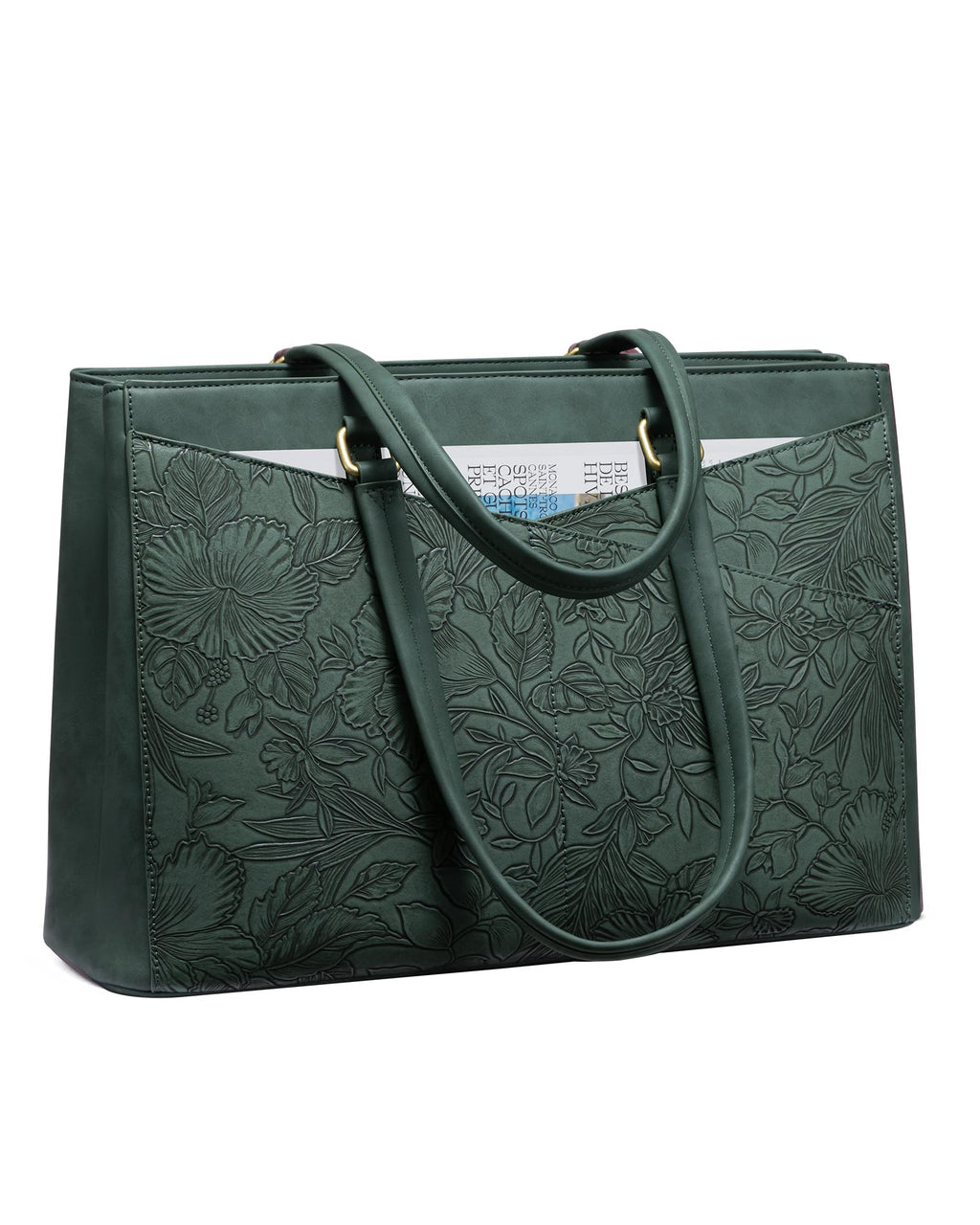 LOVEVOOK Laptop Tote Bag for Women,Leather Work Computer Briefcase Bag