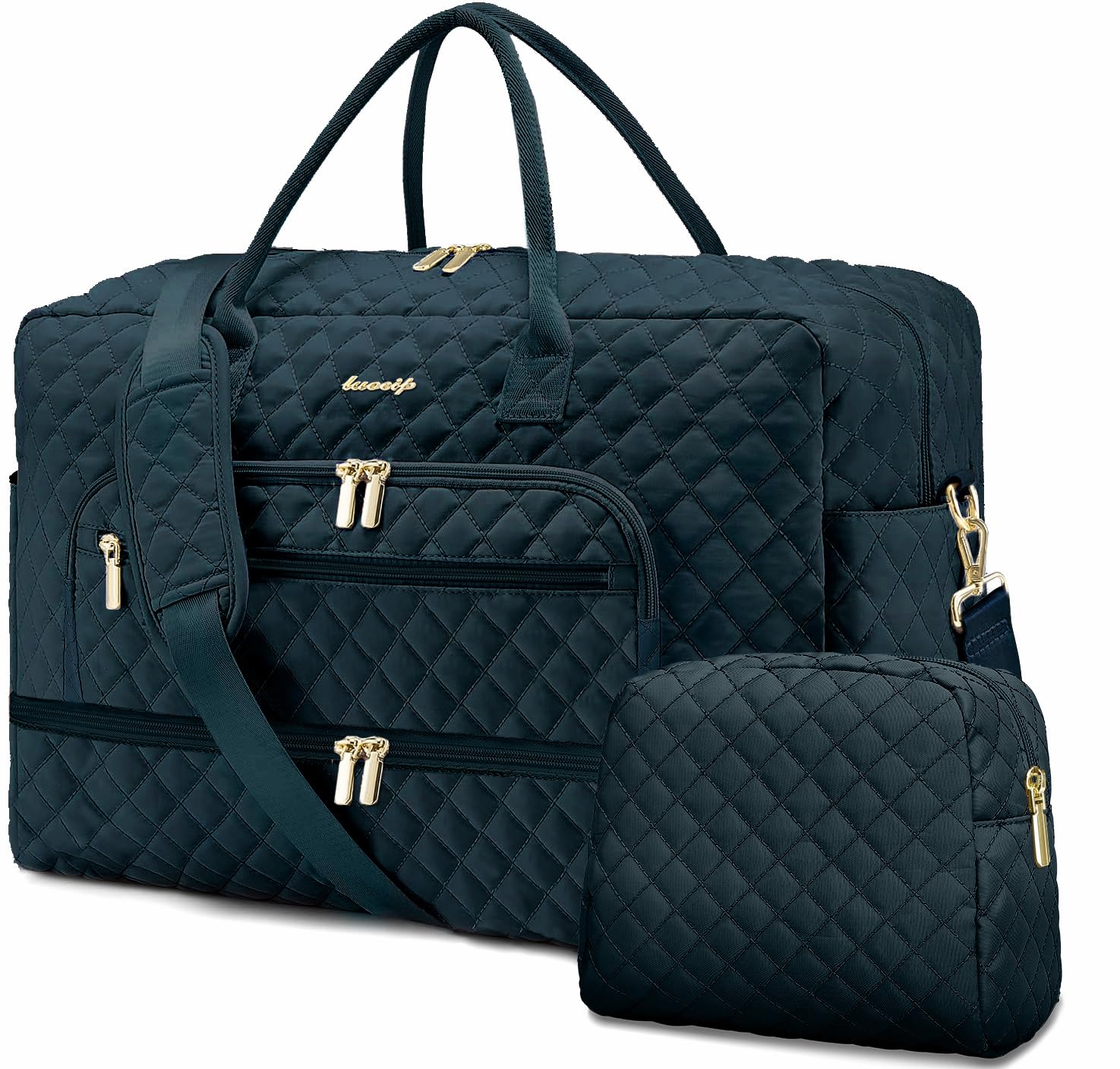 Large Women Travel Duffle Bag - Carry on Overnight Bags Weekend Travel Duffel Tote Bag with Wet Pocket Toiletry Weekender