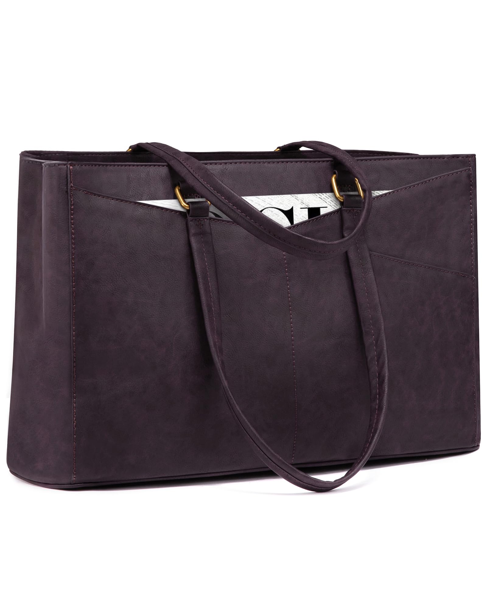 LOVEVOOK Laptop Tote Bag for Women,Leather Work Computer Briefcase Bag