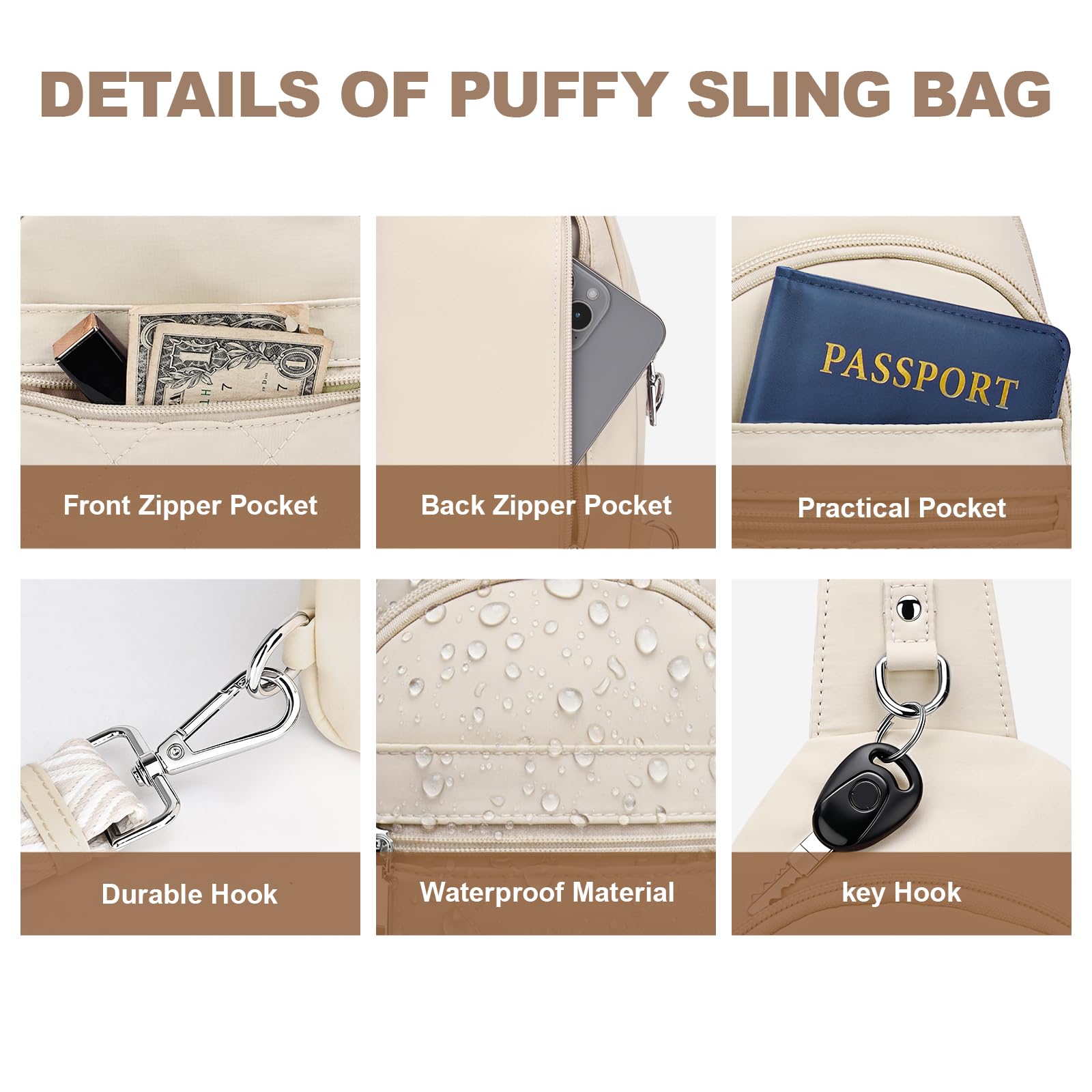 SYTRAH Sling Bag for Women, Anti-Theft RFID Crossbody Purse Travel