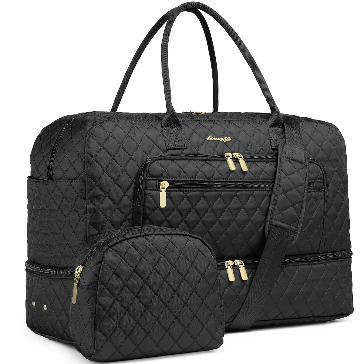 Large Women Travel Duffle Bag - Carry on Overnight Bags Weekend Travel Duffel Tote Bag with Wet Pocket Toiletry Weekender