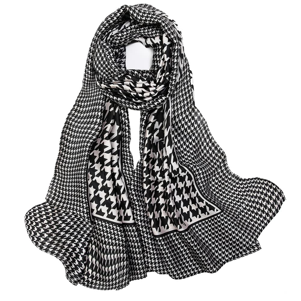 Silk Satin Large Hair Wrap & Neck Scarf for Women