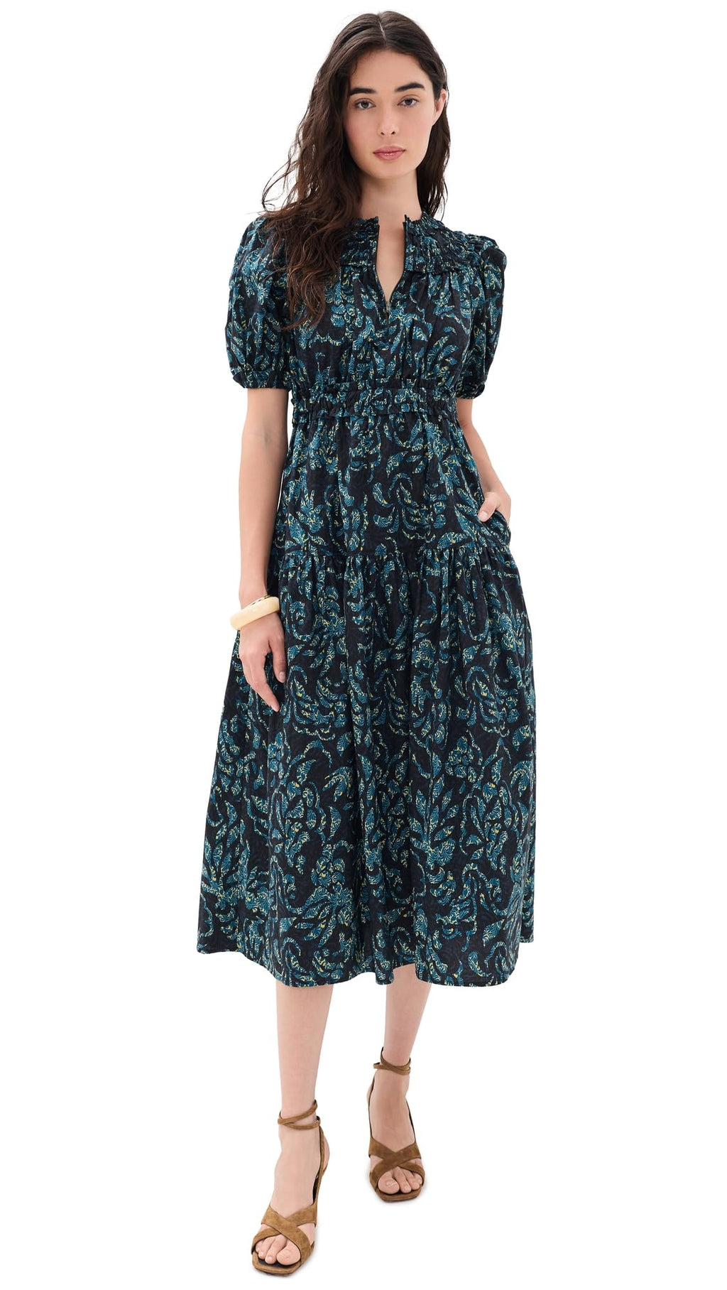 Ulla Johnson Women's Othella Short Sleeve Cotton Dress