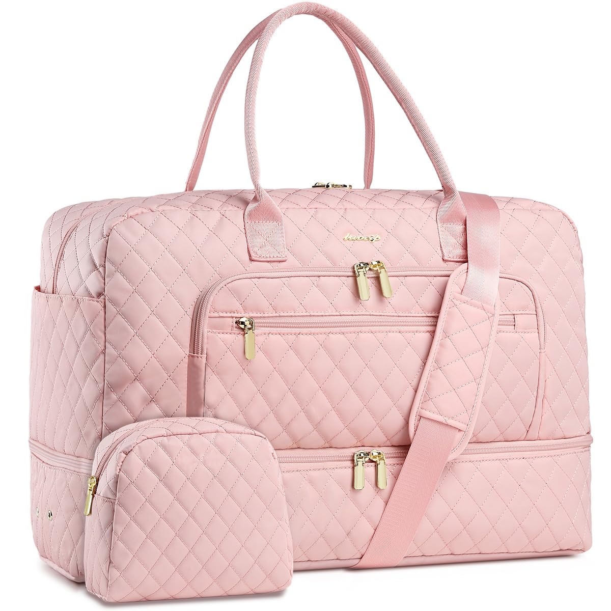 Large Women Travel Duffle Bag - Carry on Overnight Bags Weekend Travel Duffel Tote Bag with Wet Pocket Toiletry Weekender
