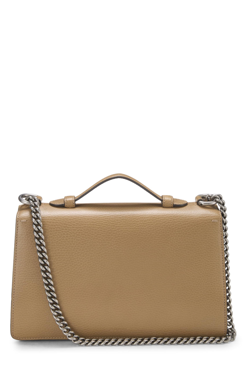 Gucci Pre-Loved Dionysus Small Beige Leather Shoulder Bag