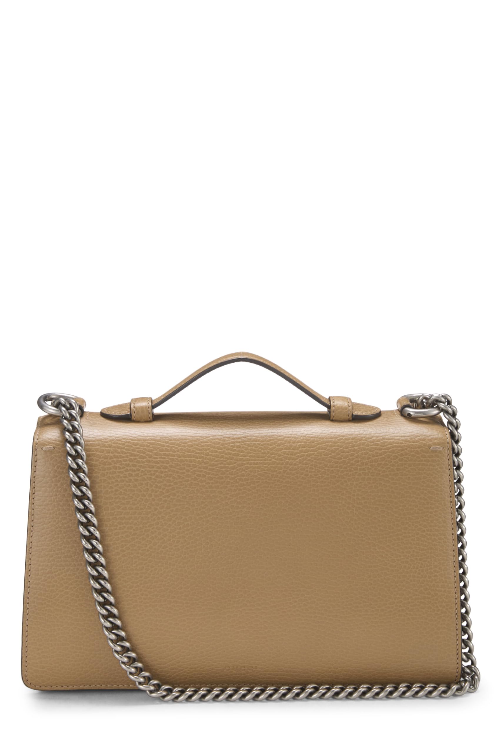 Gucci Pre-Loved Dionysus Small Beige Leather Shoulder Bag