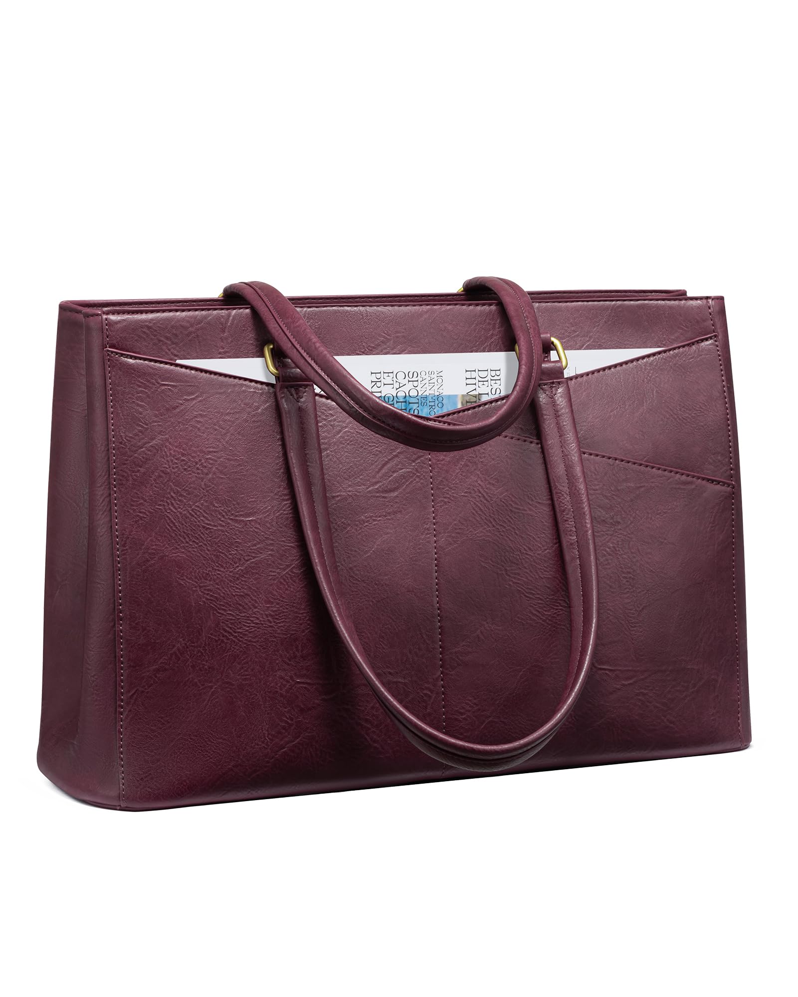 LOVEVOOK Laptop Tote Bag for Women,Leather Work Computer Briefcase Bag